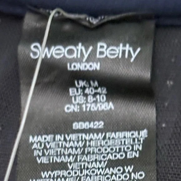 Sweaty Betty Zip-Up Dark Blue Dress Size 8-10 - Picture 13 of 15